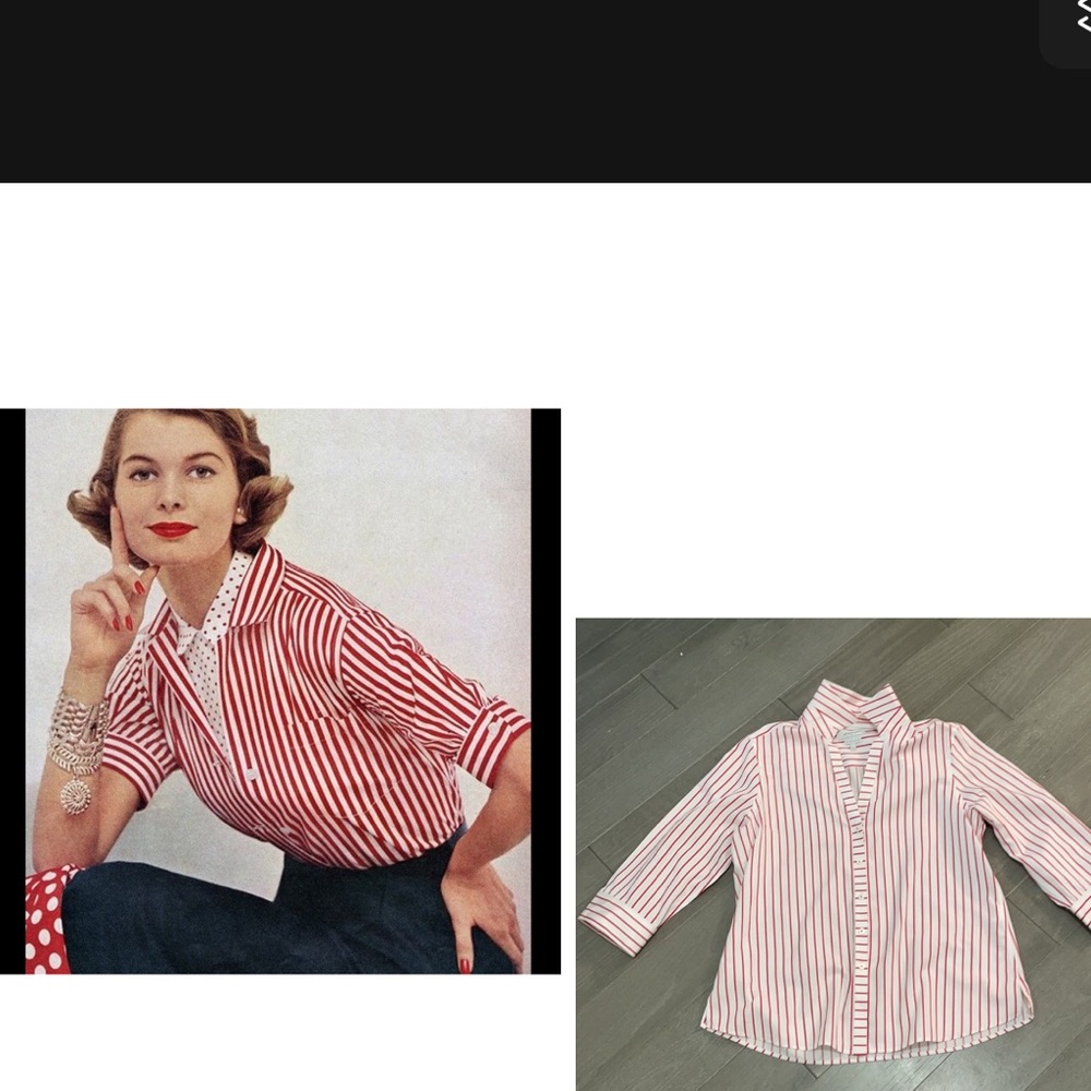 Last day 💔 
funky retro style Stripe Shirt - Picture 4 of 6